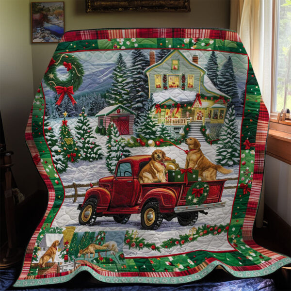 Christmas Truck Puppies WN3008050CL Quilt - Image 4